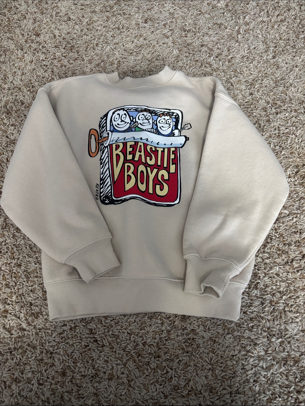 Cotton On Cream Beastie Boys Graphic Crewneck Sweatshirt